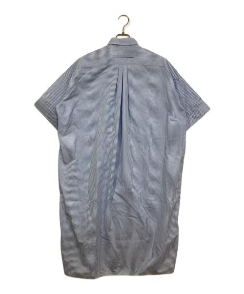 ticca（ティッカ）TICCA (ティッカ) スクエアビッグ半袖ワンピース ブルー サイズ:FREEの古着・服飾アイテム