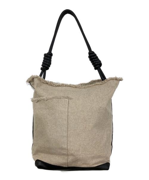 ear PAPILLONNER（イアパピヨネ）ear PAPILLONNER (イアパピヨネ) カットオフワンハンドルバッグ アイボリーの古着・服飾アイテム