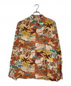 Sun Surfサンサーフ）の古着「アロハシャツ」｜オレンジ