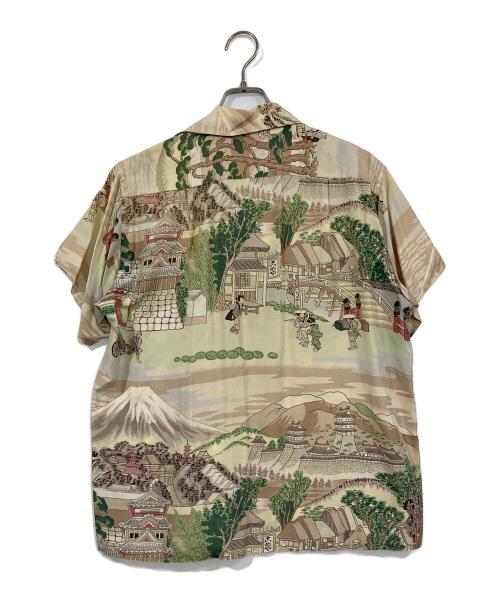 SunBros&Co.（サンブロス アンド カンパニー）SunBros&Co. (サンブロス アンド カンパニー)  50s 和柄半袖アロハシャツ ベージュ サイズ:不明の古着・服飾アイテム