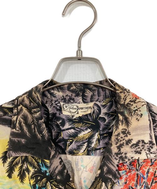 IOLANI SPORTSWEAR（イオラニ スポーツウェアー）IOLANI SPORTSWEAR (イオラニ スポーツウェアー) 50s 半袖アロハシャツ ブラック サイズ:XLの古着・服飾アイテム
