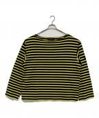 OUTILウティ）の古着「オーバーサイズバスクシャツ」｜イエロー×ブラック