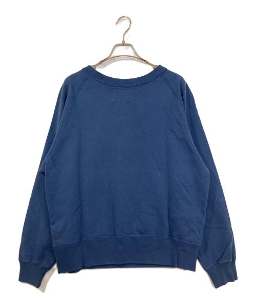 BEAMS FUTURE ARCHIVE（ビームスフューチャーアーカイブ）BEAMS FUTURE ARCHIVE (ビームスフューチャーアーカイブ) DAMAGE SWEAT CREW ネイビー サイズ:Lの古着・服飾アイテム