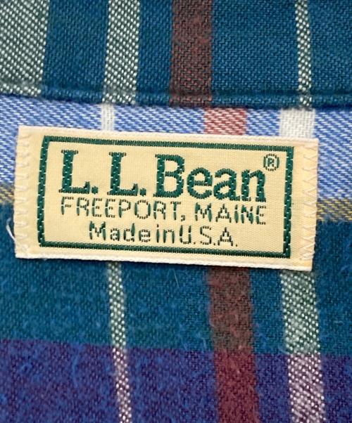 L.L.Bean（エルエルビーン）L.L.Bean (エルエルビーン) チェックネルシャツ グリーン×ブルー サイズ:Lの古着・服飾アイテム