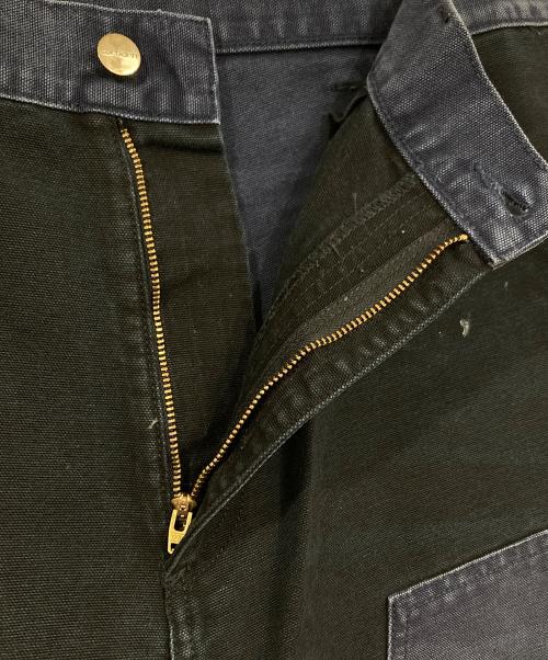 Carhartt WIP（カーハート ワークインプログレス）CARHARTT WIP (カーハート ワークインプログレス) バイカラーダブルニーパンツ ブラック×ネイビー サイズ:W34×L32の古着・服飾アイテム