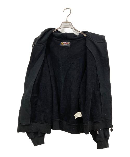 unknown（アンノウン）Unknown (アンノウン) ED HARDY (エド ハーディー) ラインストーンジップパーカー ブラック サイズ:Lの古着・服飾アイテム