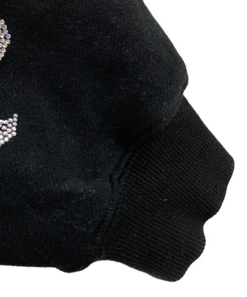 unknown（アンノウン）Unknown (アンノウン) ED HARDY (エド ハーディー) ラインストーンジップパーカー ブラック サイズ:Lの古着・服飾アイテム