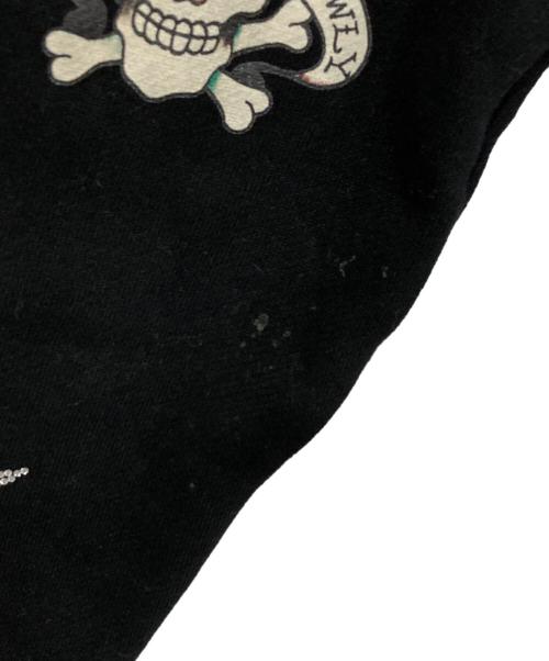 unknown（アンノウン）Unknown (アンノウン) ED HARDY (エド ハーディー) ラインストーンジップパーカー ブラック サイズ:Lの古着・服飾アイテム