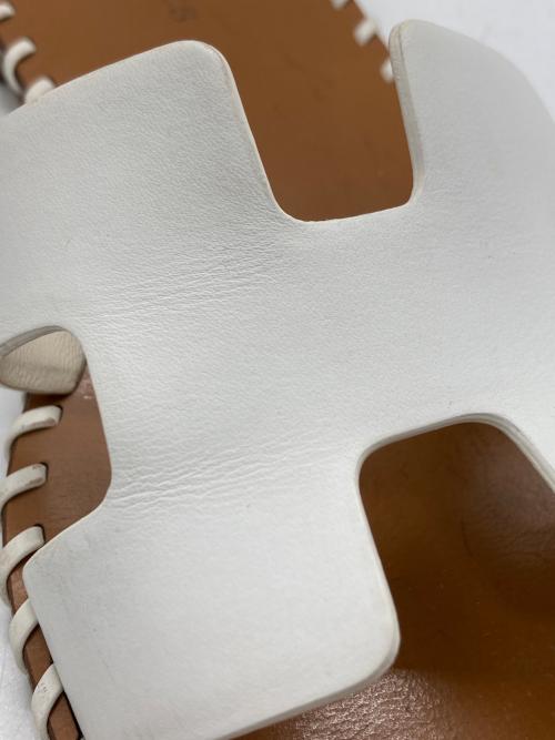 HERMES（エルメス）HERMES (エルメス) オランサンダル ホワイト サイズ:37　1/2の古着・服飾アイテム