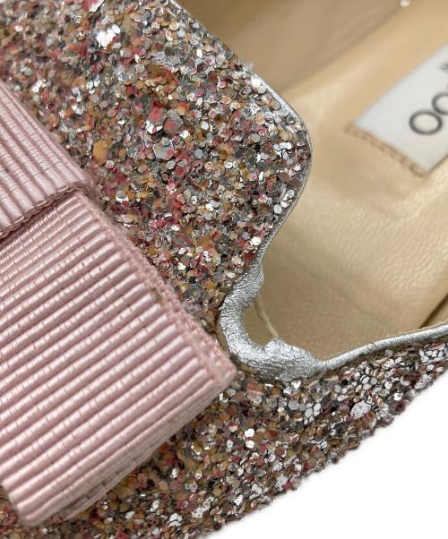 JIMMY CHOO（ジミーチュウ）JIMMY CHOO (ジミーチュウ) リボンフラットパンプス ピンク サイズ:38の古着・服飾アイテム