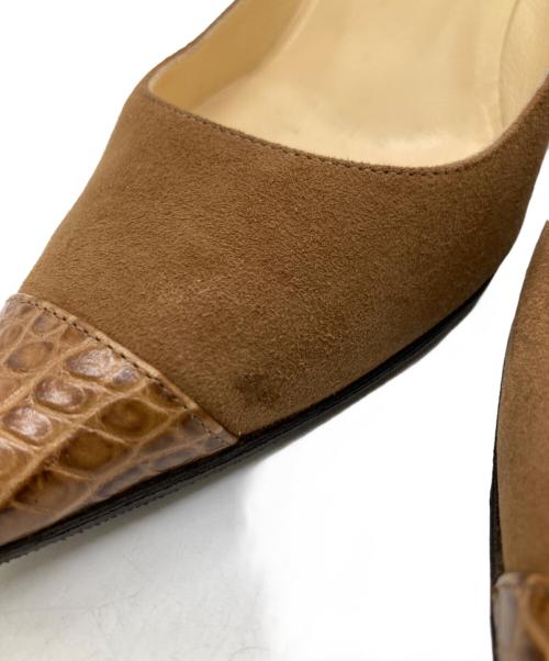 JIMMY CHOO（ジミーチュウ）JIMMY CHOO (ジミーチュウ) スウェードパンプス ブラウン サイズ:35 1/2の古着・服飾アイテム