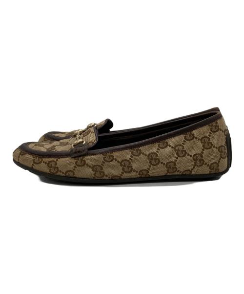 GUCCI（グッチ）GUCCI (グッチ) GGビットドライビングシューズ ベージュ サイズ:35 1/2の古着・服飾アイテム