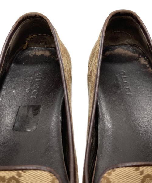 GUCCI（グッチ）GUCCI (グッチ) GGビットドライビングシューズ ベージュ サイズ:35 1/2の古着・服飾アイテム