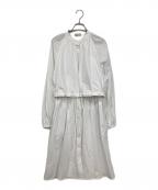 MONCLERモンクレール）の古着「Abito chemisier in cotone/ABITOコットンシャツワンピース」｜ホワイト