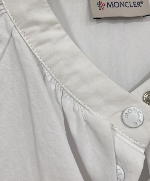 MONCLER（モンクレール）MONCLER (モンクレール) Abito chemisier in cotone/ABITOコットンシャツワンピース ホワイト サイズ:40の古着・服飾アイテム