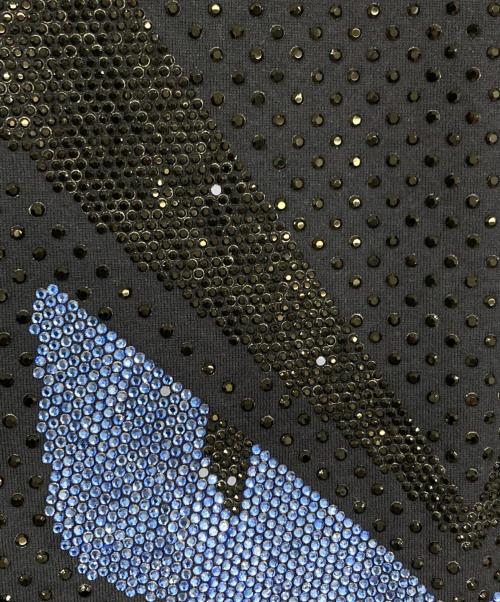 FENDI（フェンディ）FENDI (フェンディ) 18ss モンスターアイ ラインストーン 半袖Tシャツ ネイビー サイズ:48の古着・服飾アイテム