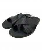 GUCCIグッチ）の古着「クロスストラップサンダル」｜ブラック