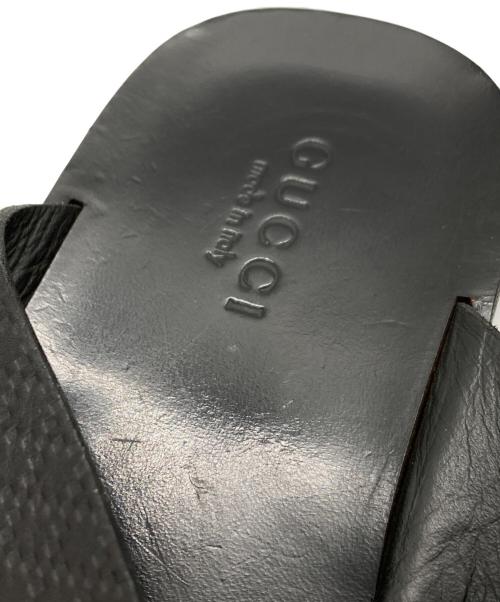 GUCCI（グッチ）GUCCI (グッチ) クロスストラップサンダル ブラック サイズ:9の古着・服飾アイテム