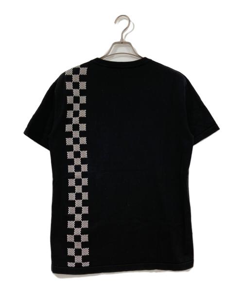 LOUIS VUITTON（ルイ ヴィトン）LOUIS VUITTON (ルイ ヴィトン) ダミエストライプジャガードTシャツ ブラック サイズ:Lの古着・服飾アイテム