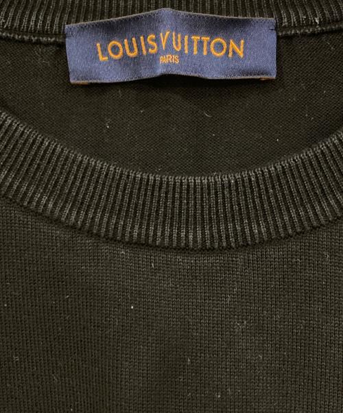 LOUIS VUITTON（ルイ ヴィトン）LOUIS VUITTON (ルイ ヴィトン) ダミエストライプジャガードTシャツ ブラック サイズ:Lの古着・服飾アイテム