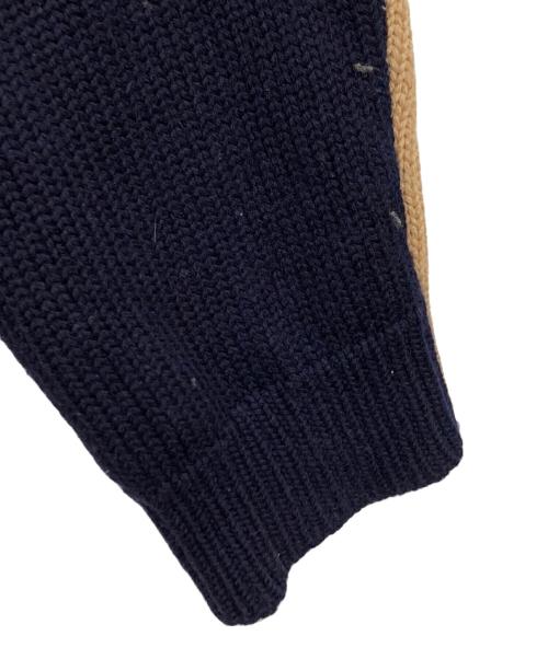 FENDI（フェンディ）FENDI (フェンディ) 18AW 刺繍レタリングニットセーター ベージュ×ネイビー サイズ:50の古着・服飾アイテム