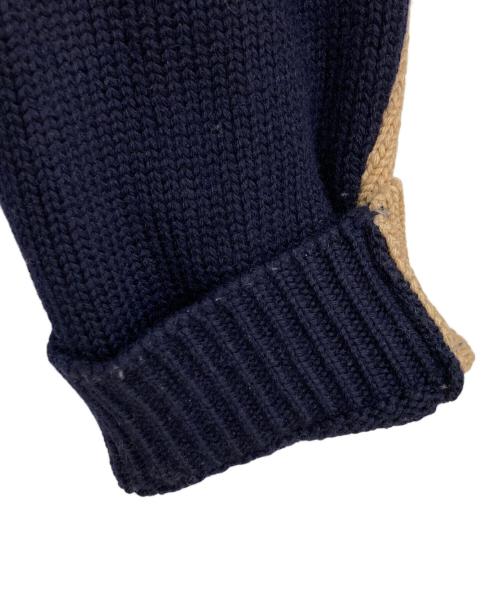 FENDI（フェンディ）FENDI (フェンディ) 18AW 刺繍レタリングニットセーター ベージュ×ネイビー サイズ:50の古着・服飾アイテム