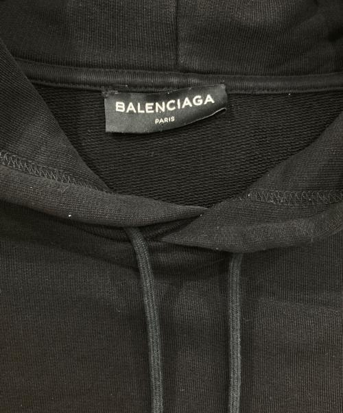 BALENCIAGA（バレンシアガ）BALENCIAGA (バレンシアガ) 17AW キャンペーンロゴプルオーバーパーカー ブラック サイズ:Lの古着・服飾アイテム