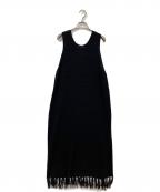 SLOBE IENAスローブ イエナ）の古着「テープヤーンフリンジワンピース」｜ブラック