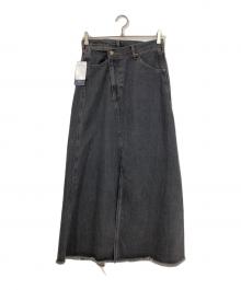 B.C STOCK（ビーシーストック）の古着「DU JOUR/デュ ジュール RODEO JEAN SKIRT」｜ブラック