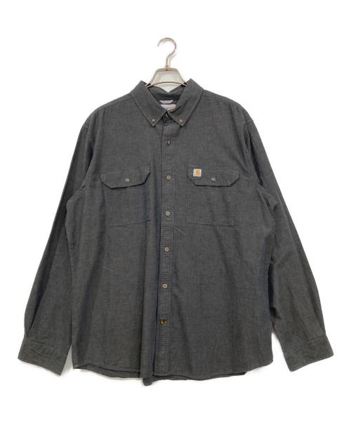 CarHartt（カーハート）CarHartt (カーハート) ボタンダウンシャツ グレー サイズ:XLの古着・服飾アイテム