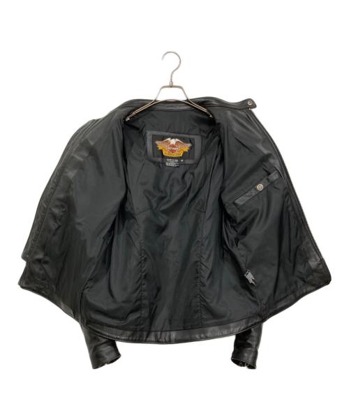 HARLEY-DAVIDSON（ハーレーダビッドソン）HARLEY-DAVIDSON (ハーレーダビッドソン) シングルライダースジャケット ブラック サイズ:Mの古着・服飾アイテム
