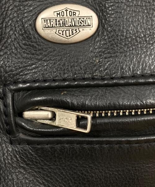 HARLEY-DAVIDSON（ハーレーダビッドソン）HARLEY-DAVIDSON (ハーレーダビッドソン) シングルライダースジャケット ブラック サイズ:Mの古着・服飾アイテム