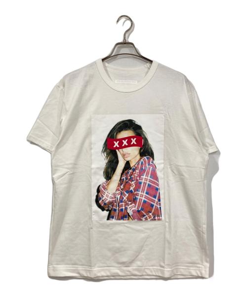 GOD SELECTION XXX（ゴッドセレクショントリプルエックス）GOD SELECTION XXX (ゴッドセレクショントリプルエックス) プリントTシャツ ホワイト サイズ:Lの古着・服飾アイテム