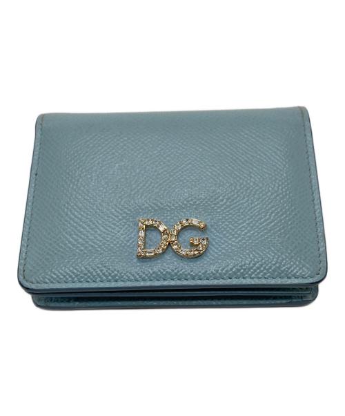 DOLCE & GABBANA（ドルチェ＆ガッバーナ）DOLCE & GABBANA (ドルチェ＆ガッバーナ) 2つ折り財布 ブルーの古着・服飾アイテム