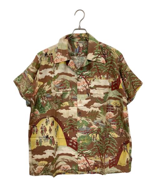 Sun Bros & Co.（サンブロス アンド カンパニー）Sun Bros & Co. (サンブロス アンド カンパニー) 50's和柄アロハシャツ ブラウン サイズ: 肩幅46cm・身幅60cm・着丈74cmの古着・服飾アイテム