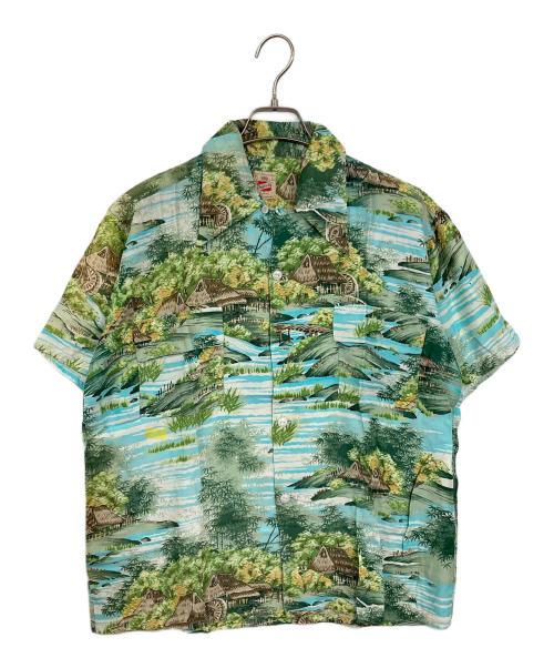 Ashfield by Duke of Hollywood（Ashfield by Duke of Hollywood）Ashfield by Duke of Hollywood (Ashfield by Duke of Hollywood) 50's総柄アロハシャツ グリーン サイズ:L(16-16 1/2)の古着・服飾アイテム