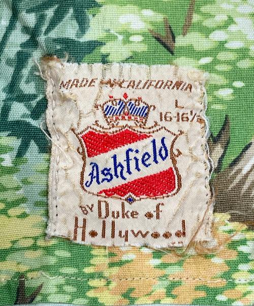 Ashfield by Duke of Hollywood（Ashfield by Duke of Hollywood）Ashfield by Duke of Hollywood (Ashfield by Duke of Hollywood) 50's総柄アロハシャツ グリーン サイズ:L(16-16 1/2)の古着・服飾アイテム