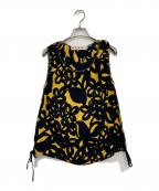 MARNIマルニ）の古着「総柄ノースリーブブラウス」｜イエロー×ブラック