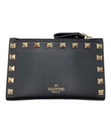 VALENTINO GARAVANI（ヴァレンティノ・ガラヴァーニ）の古着「スタッズ二つ折り財布」｜ブラック