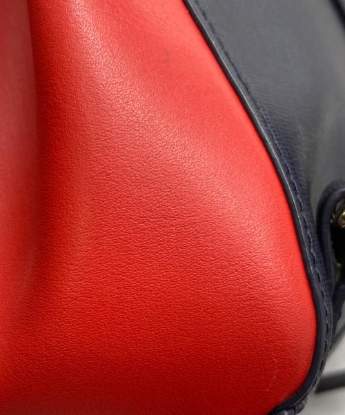 PAUL SMITH（ポールスミス）Paul Smith (ポールスミス) カラーブロック バックパック ネイビー×レッドの古着・服飾アイテム