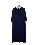 MACKINTOSH PHILOSOPHYマッキントッシュ フィロソフィー）の古着「Cleric Collar Knit ワンピース」｜ネイビー