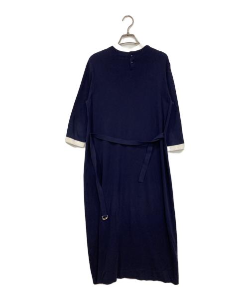 MACKINTOSH PHILOSOPHY（マッキントッシュ フィロソフィー）MACKINTOSH PHILOSOPHY (マッキントッシュ フィロソフィー) Cleric Collar Knit ワンピース ネイビー サイズ:38の古着・服飾アイテム
