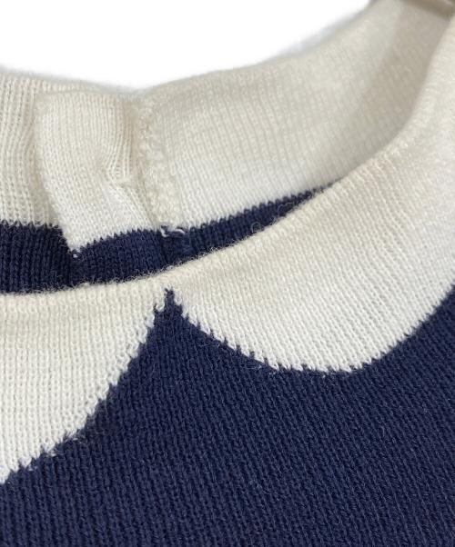 MACKINTOSH PHILOSOPHY（マッキントッシュ フィロソフィー）MACKINTOSH PHILOSOPHY (マッキントッシュ フィロソフィー) Cleric Collar Knit ワンピース ネイビー サイズ:38の古着・服飾アイテム