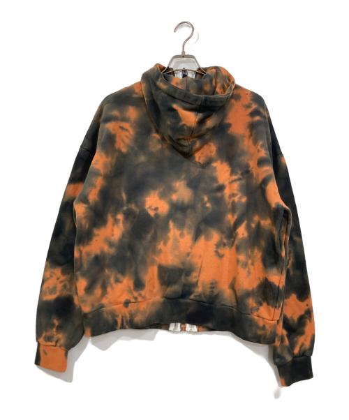 hangoverz clothez（ハングオーバーズ）HANGOVERZ CLOTHEZ (ハングオーバーズ) ST&OG Charm Double Zip Hoodie オレンジ×ブラック サイズ:Lの古着・服飾アイテム