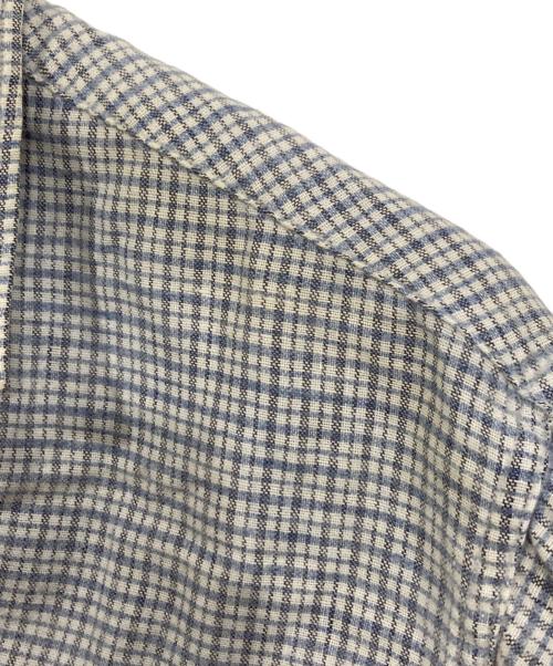 BRENTS（ブレント）BRENTS (ブレント) 60sヴィンテージ開襟シャツ ホワイト×ブルー サイズ:L 16-16 1/2の古着・服飾アイテム