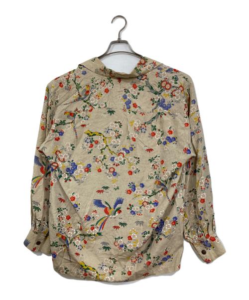sun fashions（サン ファッション）sun fashions (サン ファッション) 50's長袖総柄アロハシャツ ベージュ サイズ:不明の古着・服飾アイテム