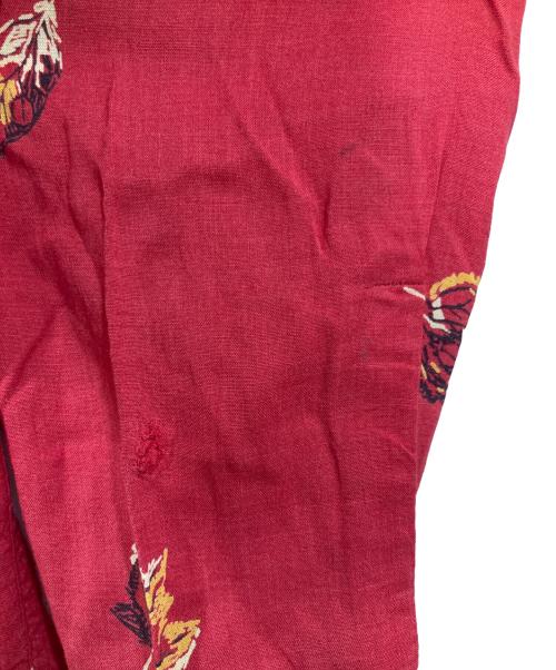 Manhattan（マンハッタン）Manhattan (マンハッタン) 50s~60s総柄オープンカラーシャツ レッド サイズ:XLの古着・服飾アイテム