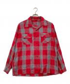 Pilgrimピルグリム）の古着「ヴィンテージオープンカラーチャックシャツ」｜レッド