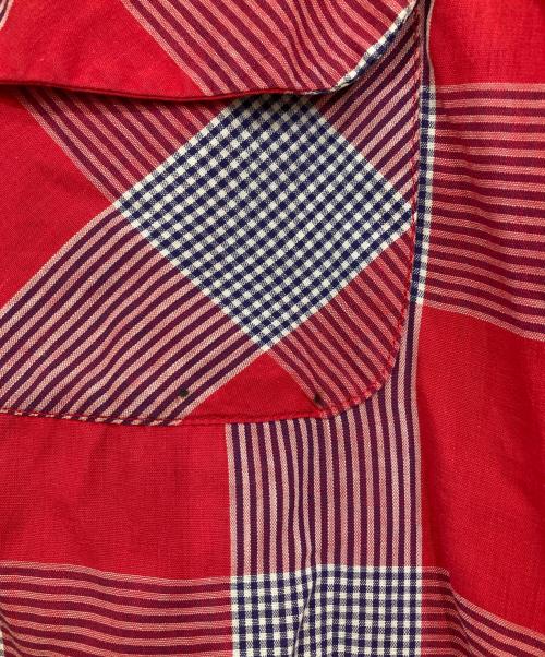 Pilgrim（ピルグリム）Pilgrim (ピルグリム) ヴィンテージオープンカラーチャックシャツ レッド サイズ:Lの古着・服飾アイテム