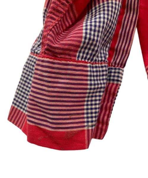 Pilgrim（ピルグリム）Pilgrim (ピルグリム) ヴィンテージオープンカラーチャックシャツ レッド サイズ:Lの古着・服飾アイテム